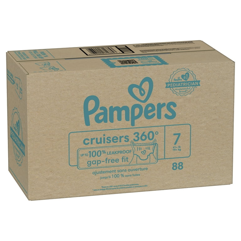 Pampers Cruisers 360 Diapers - Size 7, 88 Count, Pull-On Disposable Baby  Diapers, Gap-Free Fit