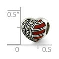 thumbnail image 3 of 925 Sterling Silver Reflections Marcasite & Enameled Heart Bead; for Adults and Teens; for Women and Men, 3 of 3