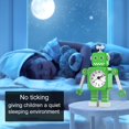 thumbnail image 3 of Reloj Despertador Robot Oso de Fresa Analógico Ultra Silencioso Verde, 3 of 5