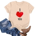 thumbnail image 2 of Mother's Day Shirts Women Casual Mom Short Sleeve Crewneck Tunic Tee Loose Mama Graphic Tops (S, Beige), 2 of 3