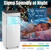 Costway 5000 BTU (8000 BTU ASHRAE) Portable Air Conditioner 3-in-1 Air Cooler w/Dehumidifier & Fan Mode Black