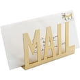 thumbnail image 3 of MyGift Modern Gold Tone Metal Desktop Mail Organizer, Office, 3 of 7