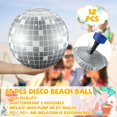 thumbnail image 3 of Pelotas de playa hinchables Chitidr, 30 cm, color plateado, 12 unidades, 3 of 5