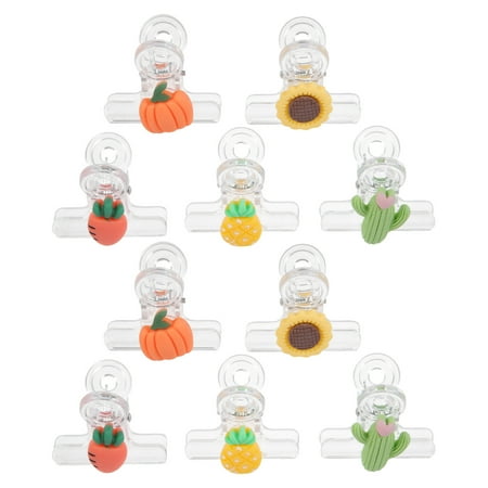 

10Pcs Decorative Bills Clips Potato Bag Clips Bills Fixing Clips Pouch Seal Clips Snack Bag Clips