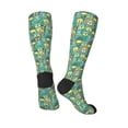 thumbnail image 4 of Daiia Sports Socks Animals with Leaf Printed Novelty Crew Socks for Men Women Knee High Socks Cotton Socks Soft & Breathable Support Unisex Socks, 4 of 9