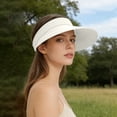 thumbnail image 2 of jiaxiM Women's UPF 50+ UV Protection Sun Visor Hat, Sun Hats for Women, Lightweight Foldable Ponytail Sports Cap, 2 of 5