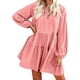thumbnail image 1 of Vestido de Verano Para Mujeres Vestido de Swing Fluido Suelto de Manga Larga Sólida de Manga Larga Odeerbi ODB113401, 1 of 8