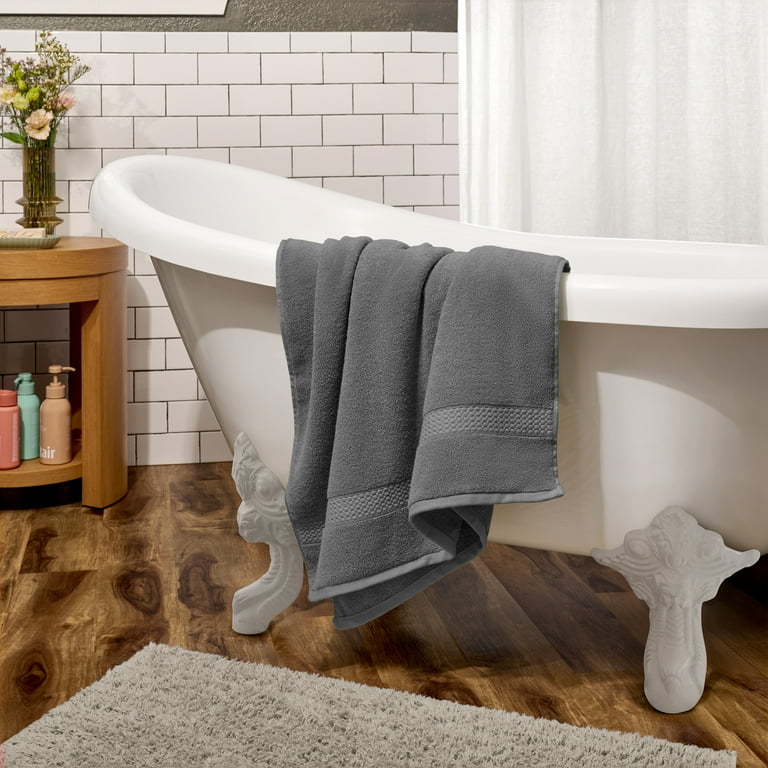 Beautiful by Drew Barrymore 6-Piece Dobby Bath Towel Set, Soft 100