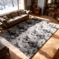 thumbnail image 2 of Area Rugs for Living Room Bedroom, 8'x10' Soft Fluffy Shag Indoor Floor Carpet for Living Room Bedroom Dining Room Office Home Decor, Black, 2 of 6