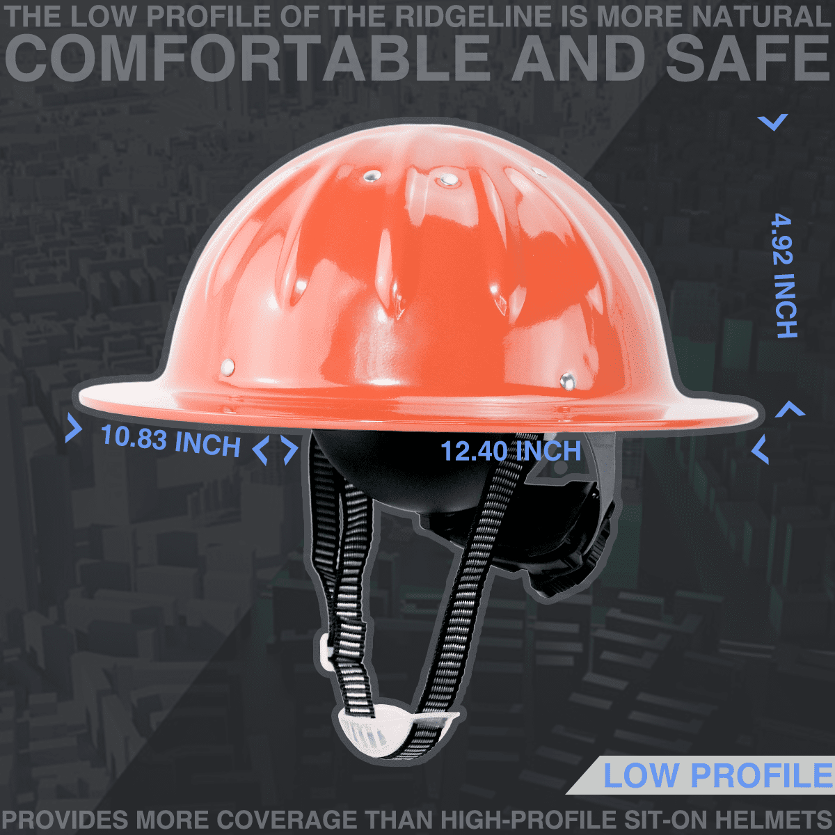 Aluminum Safety Hard Hats Helmet with Ratchet Suspensions Silver Safety Cap One Size Helmet Fits Most(Orange)