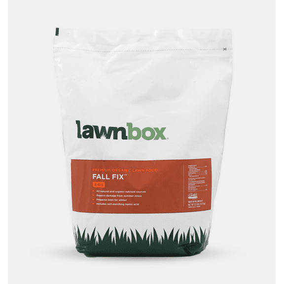 Lawnbox Fall Fix 5-5-5 100% Organic Grass Fertilizer 12.5 lb Bag Covers 2,500 sq ft