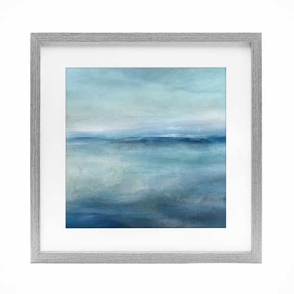 Stupell Industries Misty Blue Coastal Horizon Gray Framed Print Under Glass, design by Carol Robinson