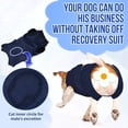 thumbnail image 3 of Traje de recuperación Lukovee para perros, heridas abdominales, esterilizador, talla XL, color azul oscuro, 3 of 6