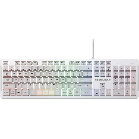 Teclado Gamer COUGAR VANTAR S RGB Switch de Tijera USB Ingles Blanco