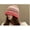Pink Stripe, variant on Plush Knitted Hat For Women's Autumn And Winter New Maillard Style Woolen Hat For Warmth, Ear Protection, And Face Showing Small Fisherman Hat