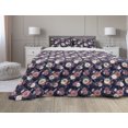 thumbnail image 1 of Dahlia Comforter & Sham Bedding Set, Vintage Blossom Peony Poppy Petals Bouquet Wedding Romantic, 3 pcs Duvet Set Microfiber Filling Quilt, 5 Sizes, Dried Rose Pale Pink, by Ambesonne, 1 of 4