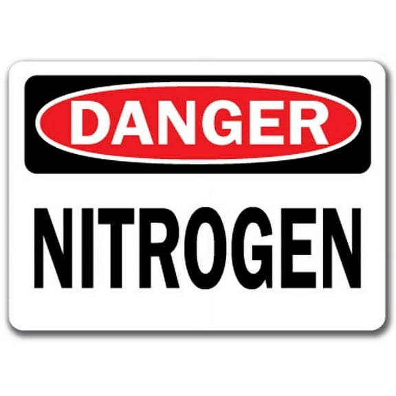 Danger Sign - Nitrogen - 10" x 14" OSHA Safety Sign