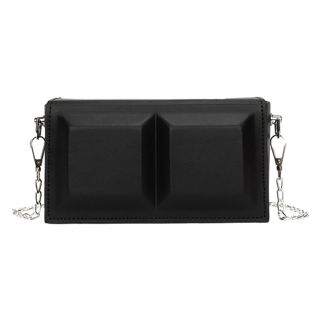 Bolso bandolera de un solo hombro de verano nuevo estilo chocolate bolso cuadrado pequeño para mujer negro