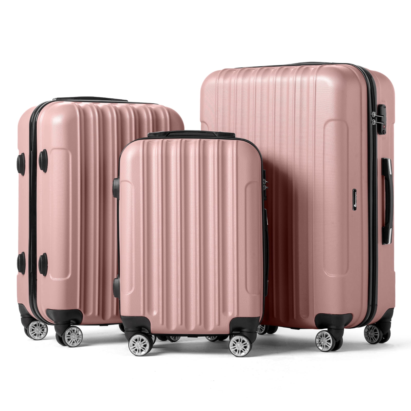 Zimtown 3 Piece Nested Spinner Suitcase Luggage Set With TSA Lock