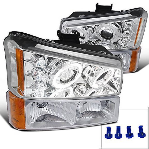 Chevrolet Chevy Silverado Lt Ls Headlights, Bumper Lights Chrome