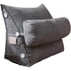thumbnail image 1 of Almohada de cuña versátil, almohada de lectura con diseño ergonómico para soporte lumbar y de cuello, tela de terciopelo, relleno de algodón perlado, funda extraíble, bolsillo lateral para uso en, 1 of 7
