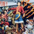 thumbnail image 3 of One Piece Standing Posture Luffy 27cm Double Head Eagle Meteor Hat Group Gift GK Hand Decoration Toy, 3 of 5