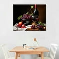 thumbnail image 2 of COMIO Kitchen Canvas Wall Art Black and Red Wine Painting Framed Artwork Wine Cup Bottle and Grapes Picture Prints for Dining Room Kitchen Restaurant Wall Decor, 2 of 4