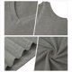 thumbnail image 5 of Paquete de 2 Camisetas Sin Mangas para Mujer, Blusas Informales Holgadas con Cuello en V para Vacaciones en la Playa. y Gris S, 5 of 6
