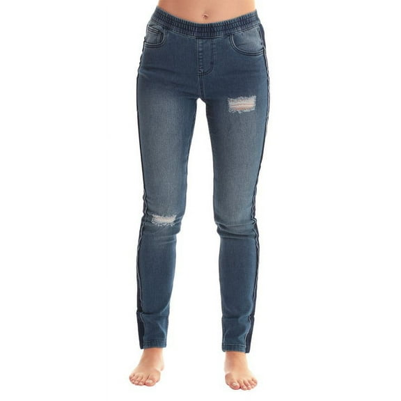 Just Love Denim Wash Ripped Jeggings for Women