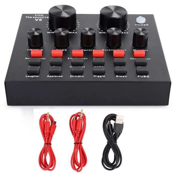 Live Broadcast Sound Card Bluetooth Voice Volume Adjustment Live