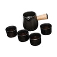 thumbnail image 2 of Tetera de cerámica Infusor de té, tetera japonesa floreciente y de hojas de té sueltas con mango lateral con filtro de té para Picnic en casa de té , con 4 tazas Soledad Tetera, 2 of 9