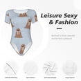 thumbnail image 4 of Balery Playful Walrus Wonders Body de cuello redondo de manga corta para mujer Tops de manga corta Tops básicos-XX-Large, 4 of 7