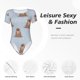 thumbnail image 4 of Fotbe Playful Walrus Wonders Body de Mujer con Cuello Redondo y Mangas Cortas, Sin Mangas Ajustado, Suave, Cómodo y Básico-Medium, 4 of 7
