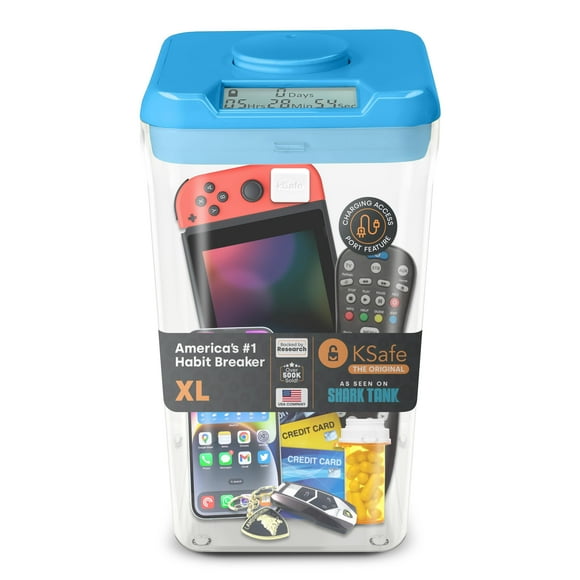 Contenedor Time Locking Kitchen Safe XL para teléfonos móviles, color azul