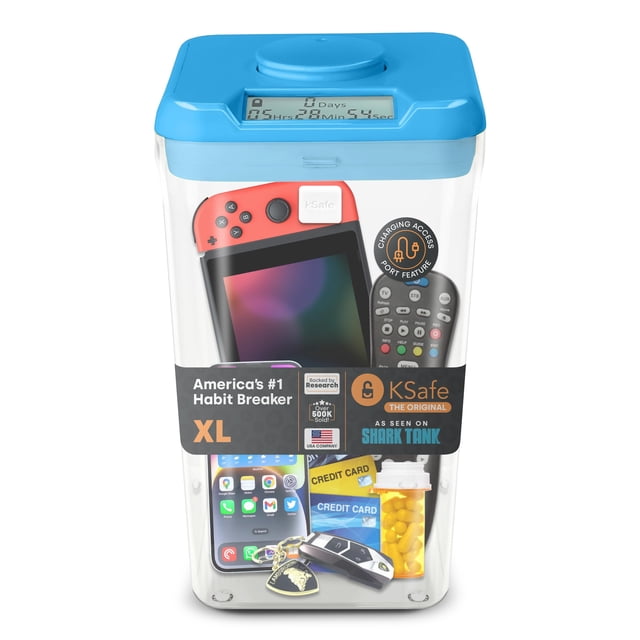 Contenedor Time Locking Kitchen Safe XL para teléfonos móviles, color azul