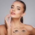 thumbnail image 2 of Unique Bargains Christmas 3 Pcs Waterproof Face Fake Tattoos Temporary Tatto for Adult Gold Tone, 2 of 5