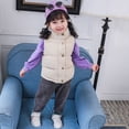 thumbnail image 5 of Chaleco acolchado cálido con capucha para niñas y niños, ropa de abrigo con forro suave y aislamiento, 5 of 5