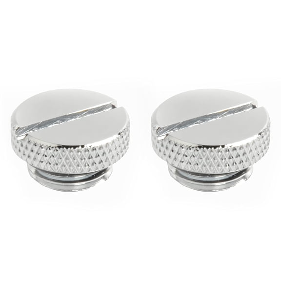 Dracaena 2 pack G1/4" thread, Thin water Stop Plug Fitting with Coin Slot for Computer water cooling System, durable brass/copper material, Silver