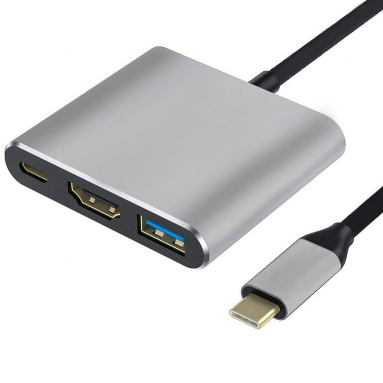 champignon Misbrug væbner USB C Multiport AV Adapter with 4K HDMI Output USB 3.0 Port & USB-C Fasting  Charging Port Compatible for MacBook Pro M1/16-20 Air M1/18-20 Ipad pro  iMac and Other usbc Devices -