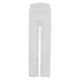 thumbnail image 6 of biudgviw Yoga Pants for Women High Waisted Wide Leg Trousers Side Split Casual Lounge Pants with Buttons for Gym Workout(White,X-Large), 6 of 7