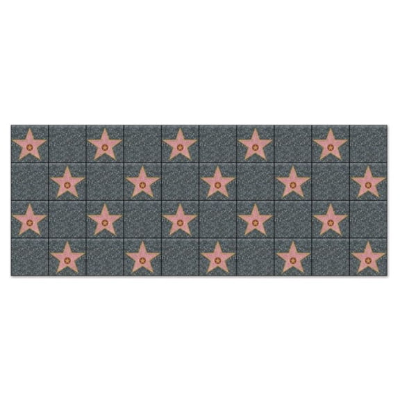 Party Central Star Walk of Fame Photo Wall Backdrop - 30' - Pack of 6 - Gray and Red
