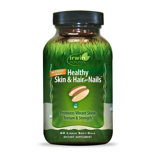 Irwin Naturals Healthy Skin, Hair & Nails Softgels, 60 Ct - Walmart.com ...