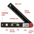 thumbnail image 4 of 4 In 1 LCD Digital Protractor Angle+spirit Level Ruler Measuring 0-999.95° /Wood working instrument goniometer detector Tools Blue, 4 of 5