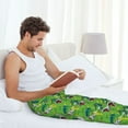 thumbnail image 5 of Logiee large mouth green color bass fish Print Pajama Pants for Men,Men’s Pajama Bottoms,Mens PJ Pants with Pockets & Button Fly-Large, 5 of 6