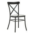 thumbnail image 6 of Weston Home Perry X-Back Metal Dining Chairs, Set of Two, Antique Black, 6 of 9