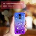 thumbnail image 7 of Soatuto For LG K8 (2018) Case / LG Aristo 2 / Aristo 3 / Zone 4 / Fortune 2 Case Liquid Glitter Cute Gradient Quicksand Flowing Liquid Floating Soft TPU Bling Sparkly For Women Girls - Blue+Purple, 7 of 7