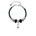 thumbnail image 2 of Delight Jewelry Silvertone Blue Baby Safety Pin Aunt Celtic Knot Leather Bead Bracelet, 7"+2" Extender, 2 of 4