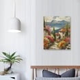 thumbnail image 4 of JRXY Italy Town Tuscany Wall Art Streets of Mediterranean Towns Canvas Prints Landscape Picture Framed Ready to Hang Farmhouse Decor  16x20 in, 4 of 5