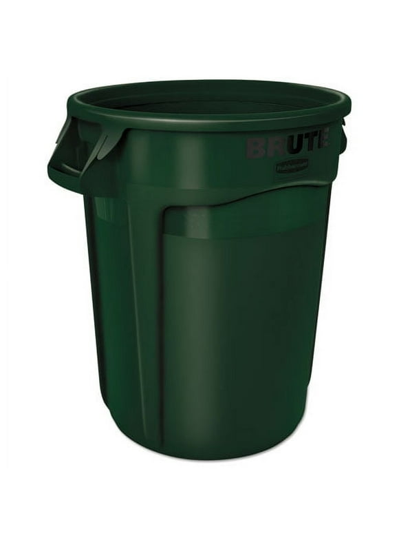 Rubbermaid Commercial Products Round Brute Container, Plastic, 32 Gallon, Dark Green
