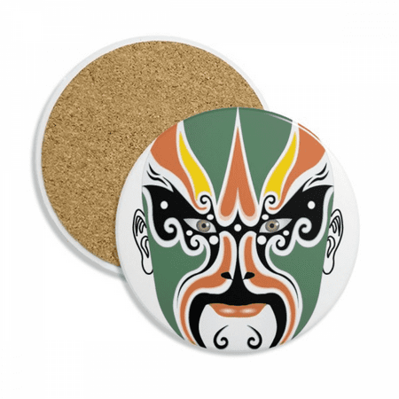 

Peking Opera Head Colorful Chengyaojin Coaster Cup Mug Tabletop Protection Absorbent Stone